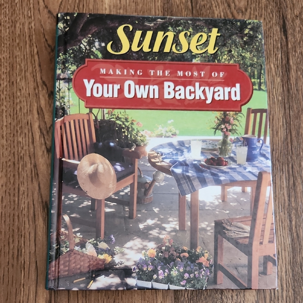 Sunset Backyard Coffee Table Book - Green and Brown